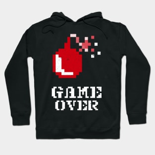 Game Over pixel art for gamers Hoodie